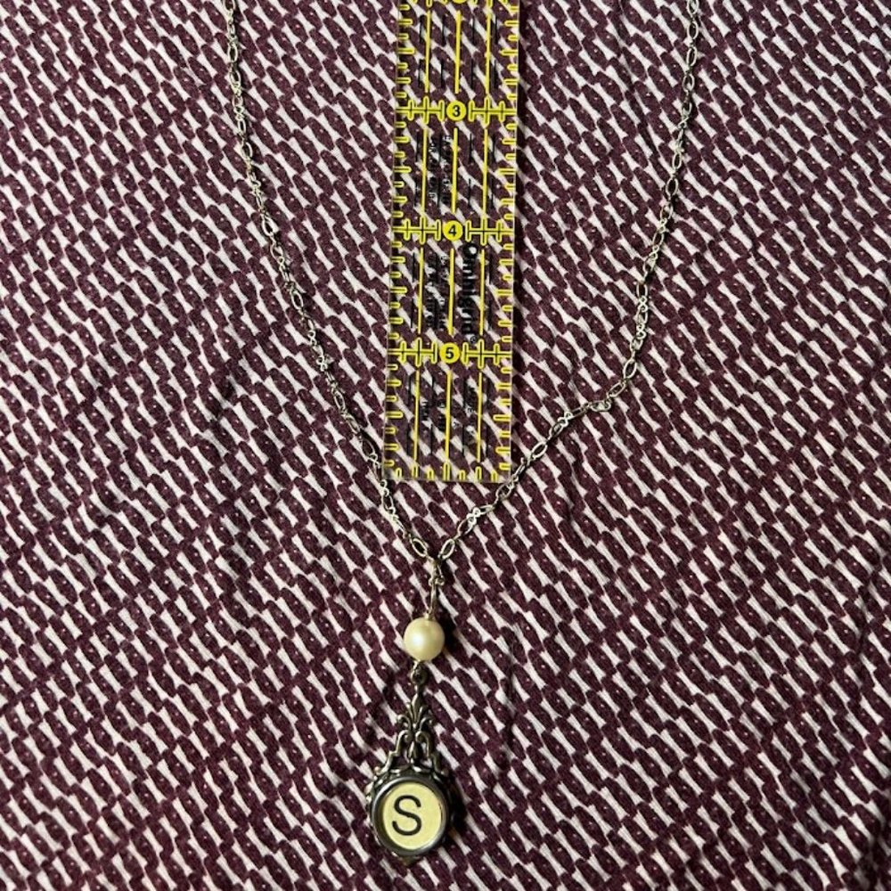 Typewriter Key Simple Necklace